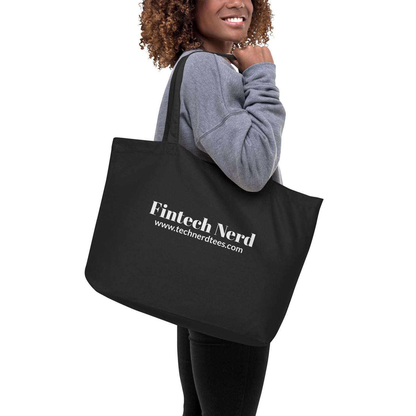 Fintech Nerd Grand sac fourre-tout biologique