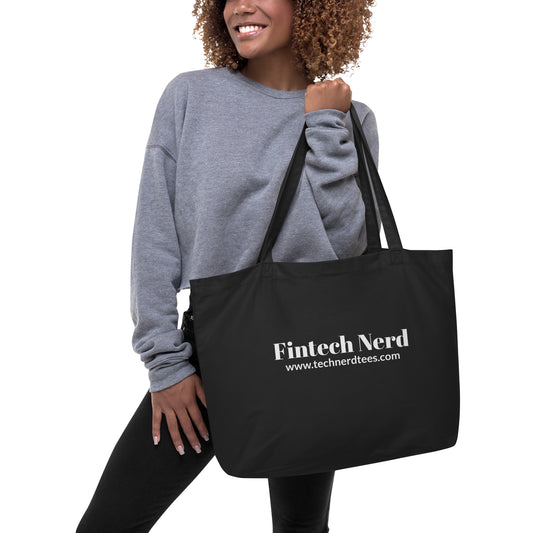 Fintech Nerd Large organic tote bag