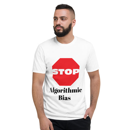 Stop Algorithmic Bias White Short-Sleeve Tee