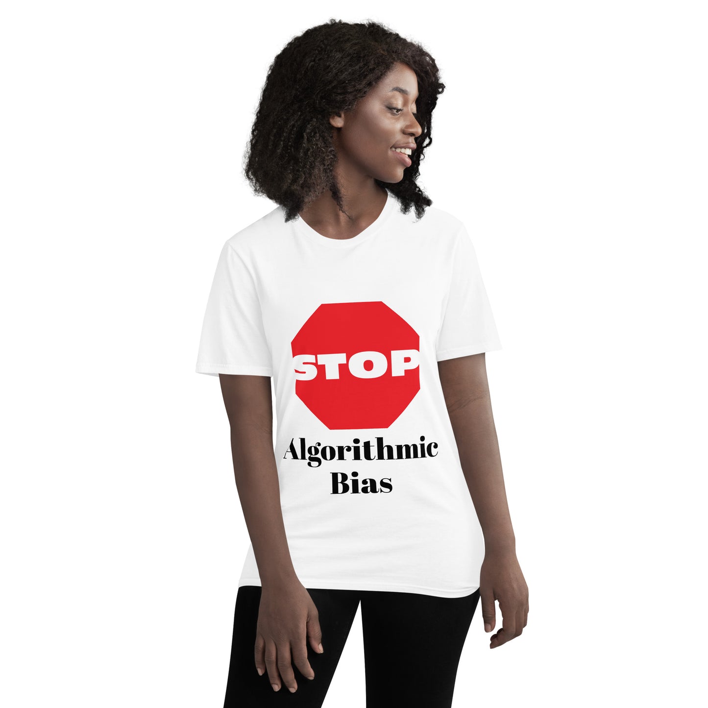 Stop Algorithmic Bias White Short-Sleeve Tee