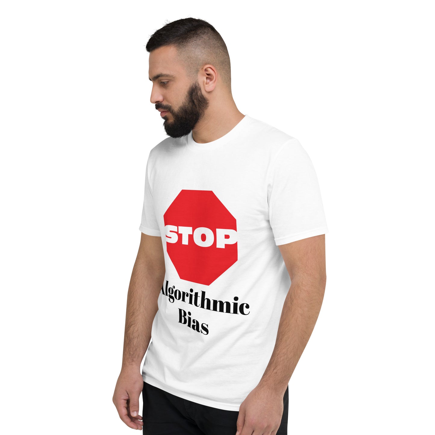 Stop Algorithmic Bias White Short-Sleeve Tee