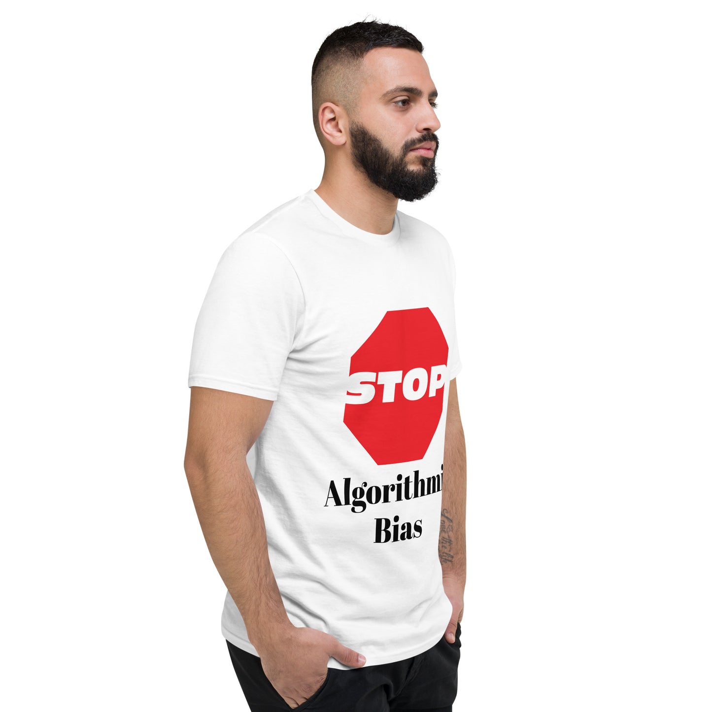 Stop Algorithmic Bias White Short-Sleeve Tee