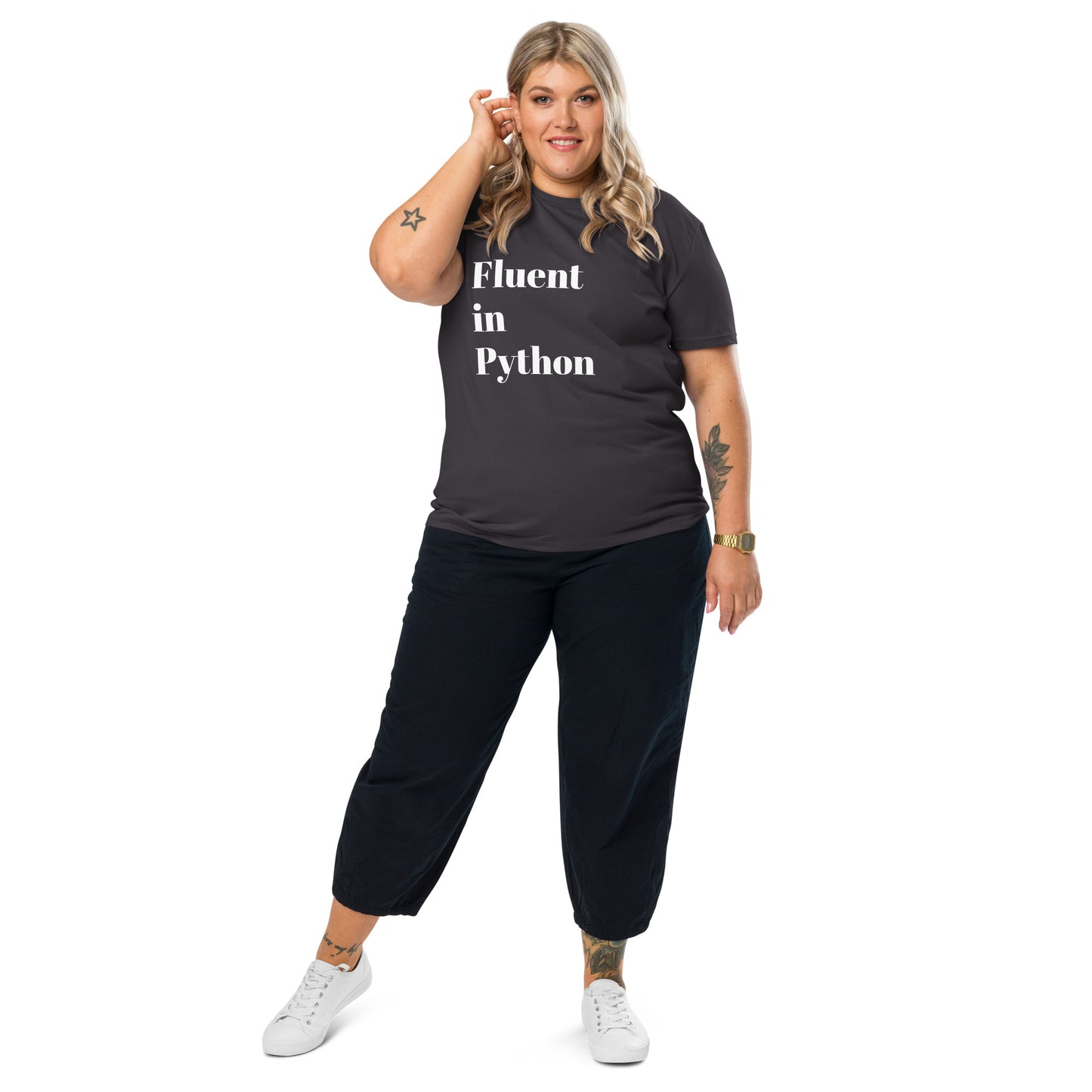 Fluent in Python Unisex Organic Cotton T-shirt