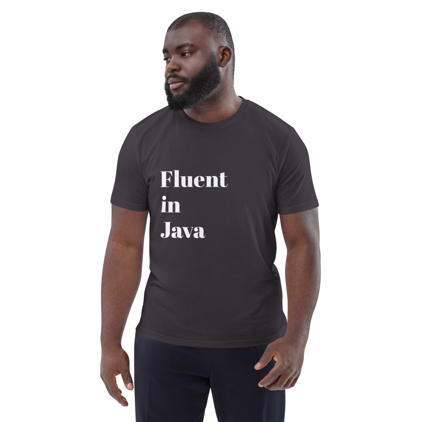 Fluent in Java Unisex Organic Cotton T-shirt