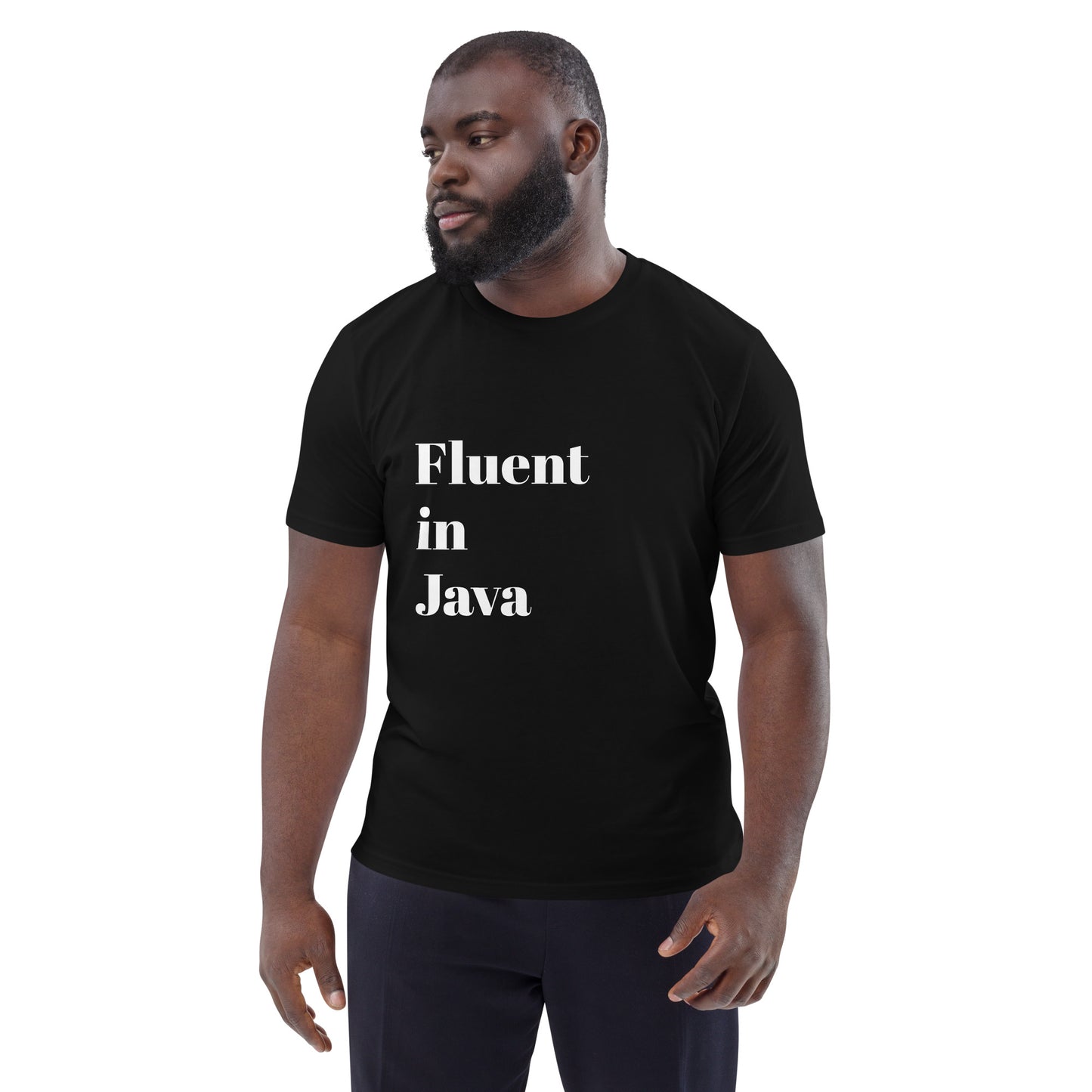 Fluent in Java Unisex Organic Cotton T-shirt