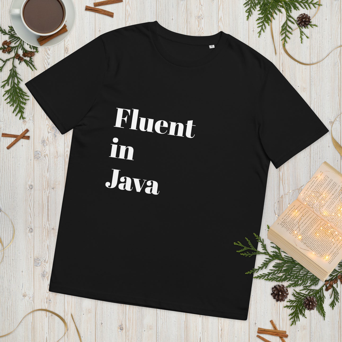 Fluent in Java Unisex Organic Cotton T-shirt