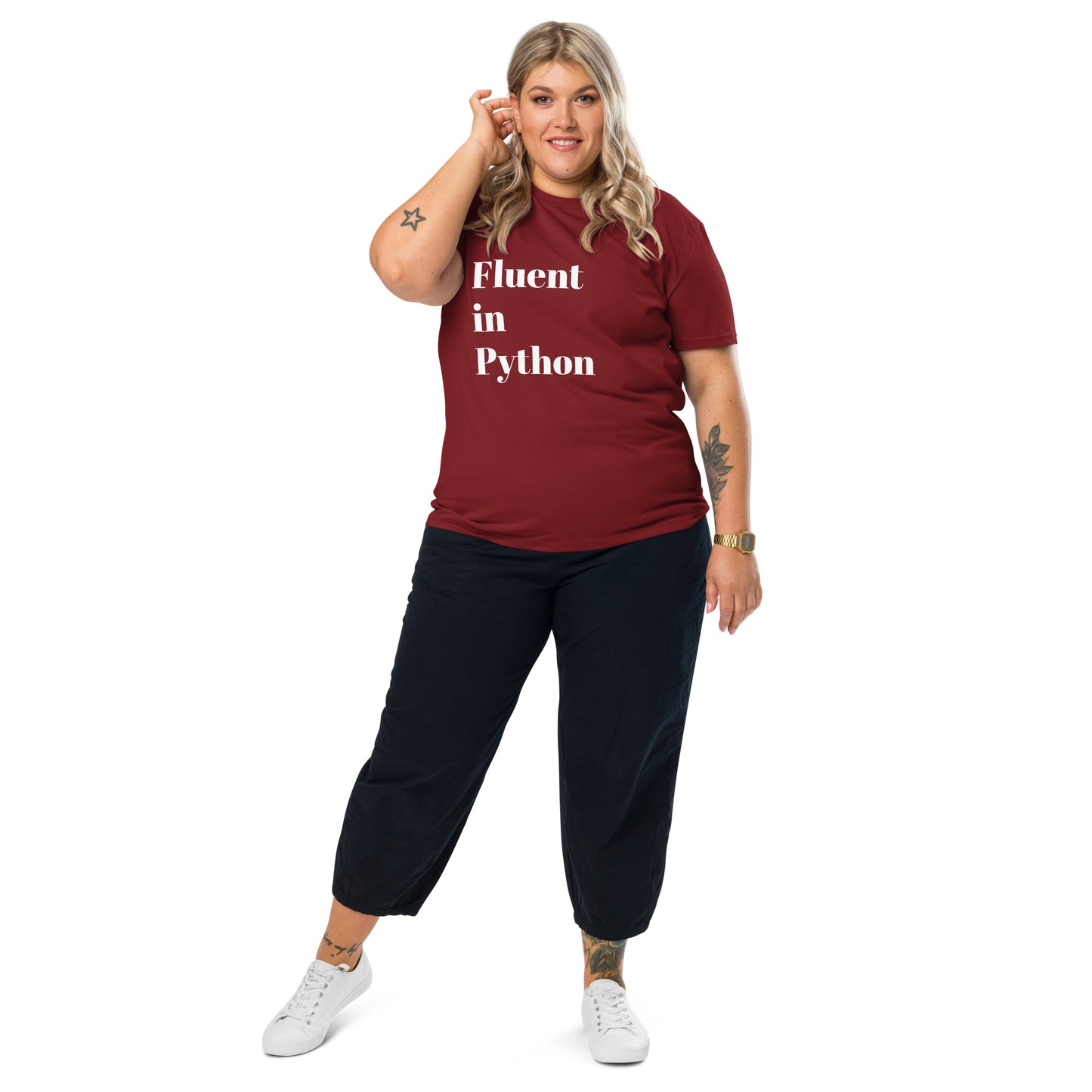 Fluent in Python Unisex Organic Cotton T-shirt