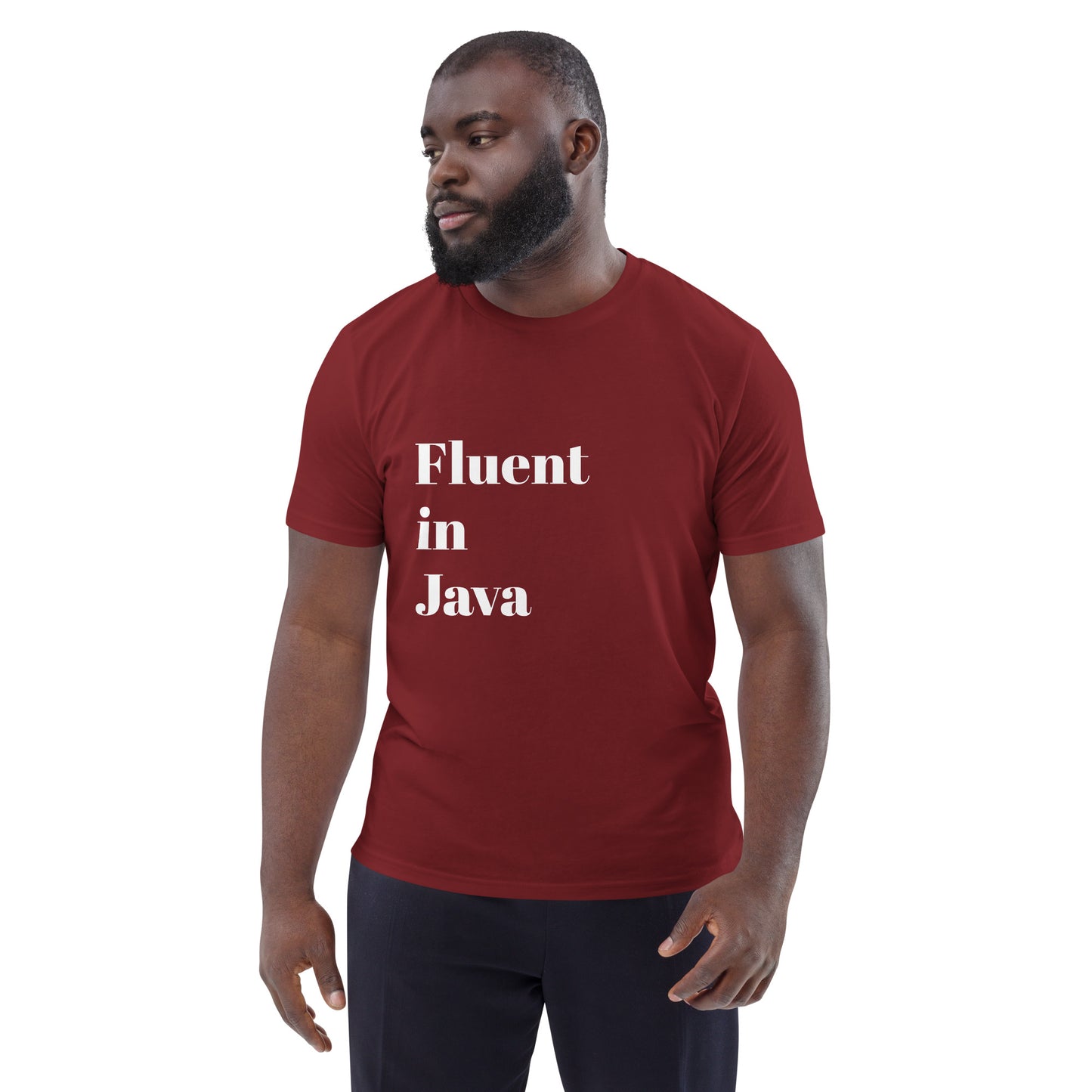Fluent in Java Unisex Organic Cotton T-shirt
