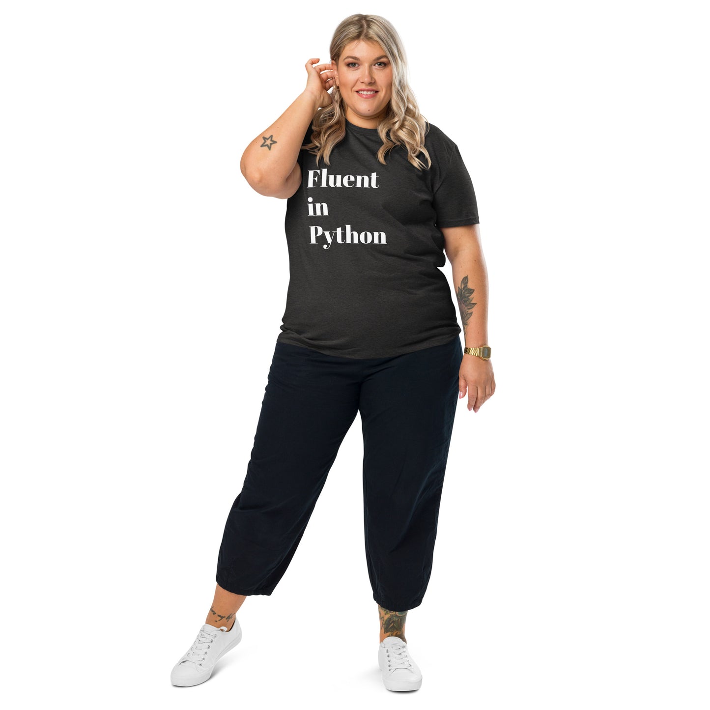 Fluent in Python Unisex Organic Cotton T-shirt