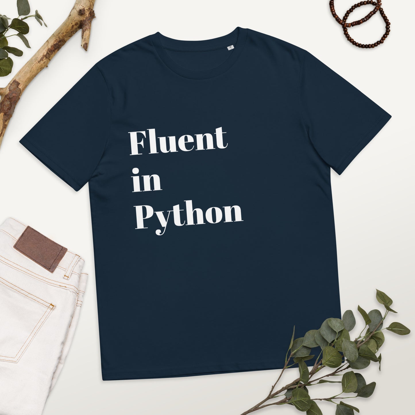 Fluent in Python Unisex Organic Cotton T-shirt