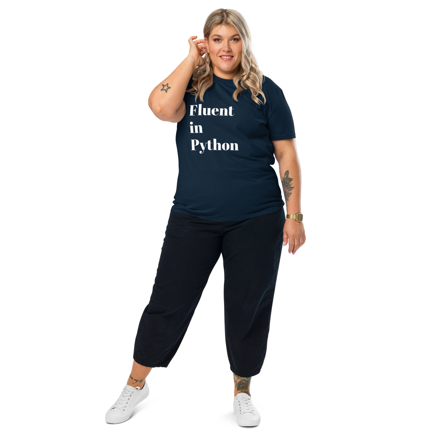 Fluent in Python Unisex Organic Cotton T-shirt