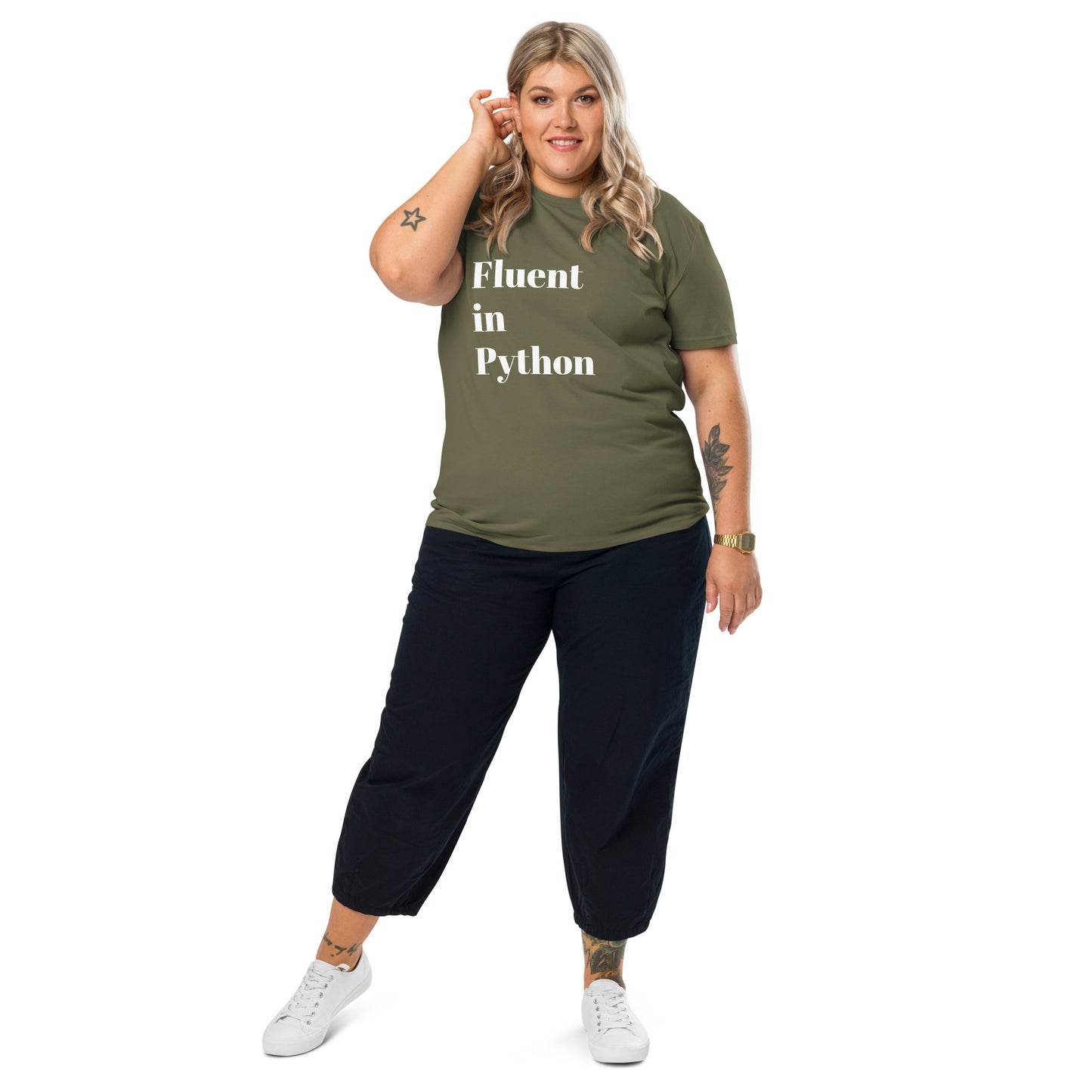 Fluent in Python Unisex Organic Cotton T-shirt