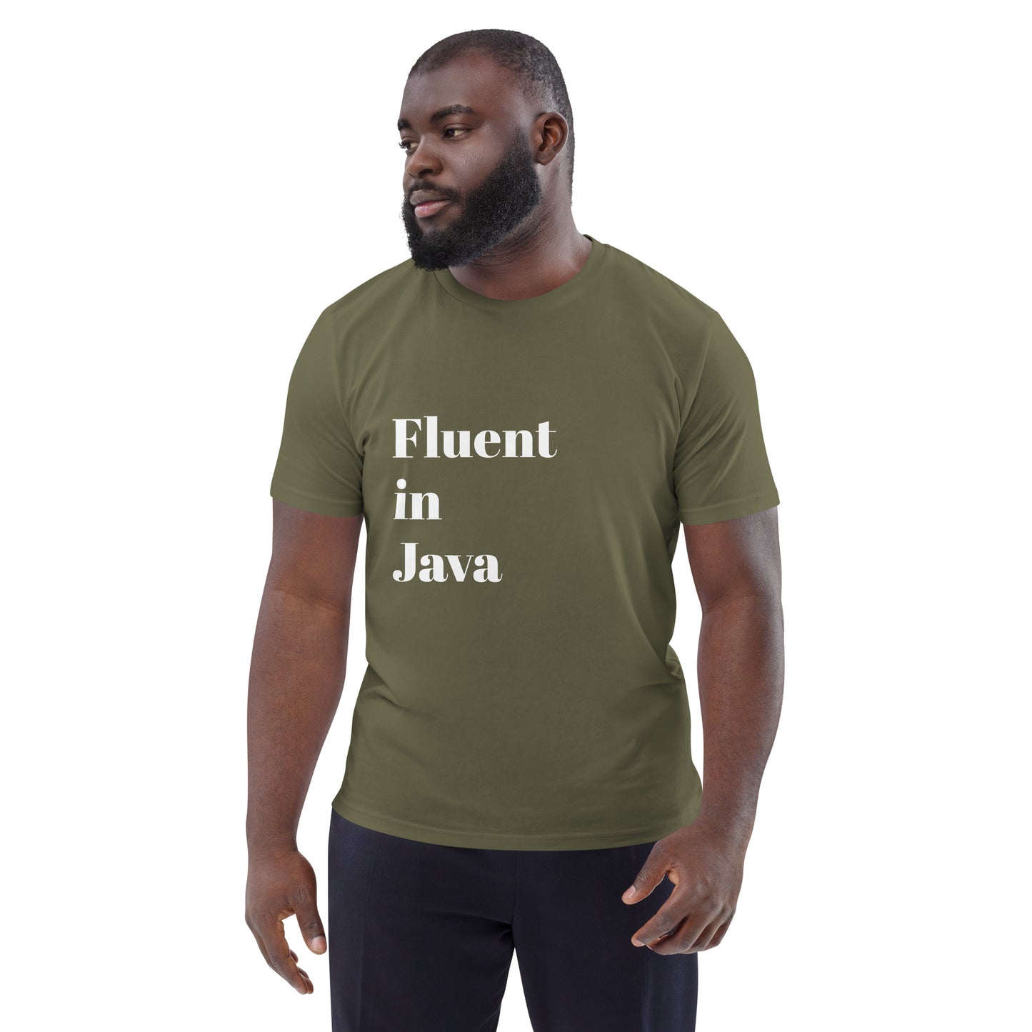 Fluent in Java Unisex Organic Cotton T-shirt