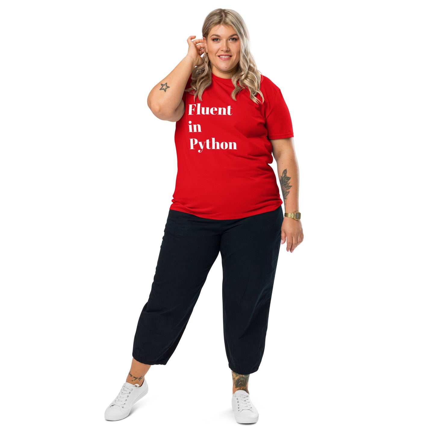 Fluent in Python Unisex Organic Cotton T-shirt