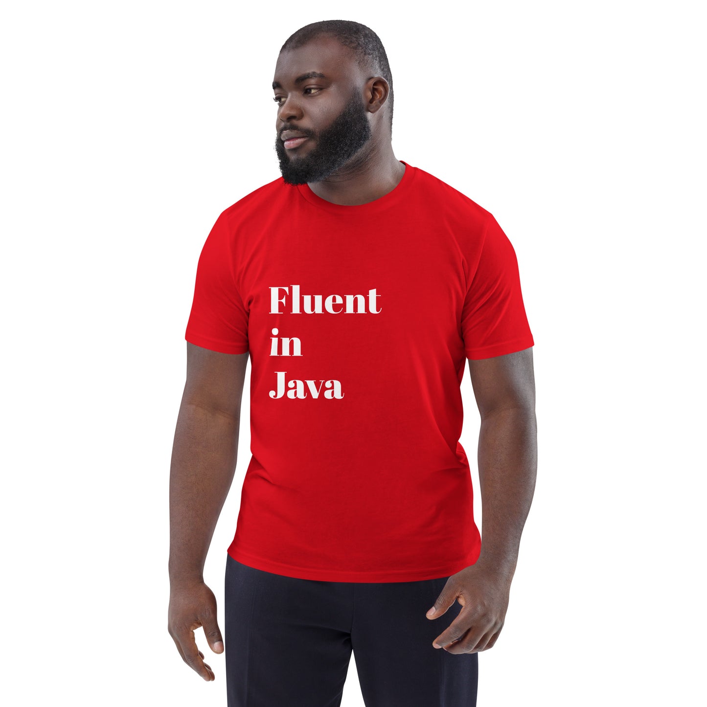Fluent in Java Unisex Organic Cotton T-shirt