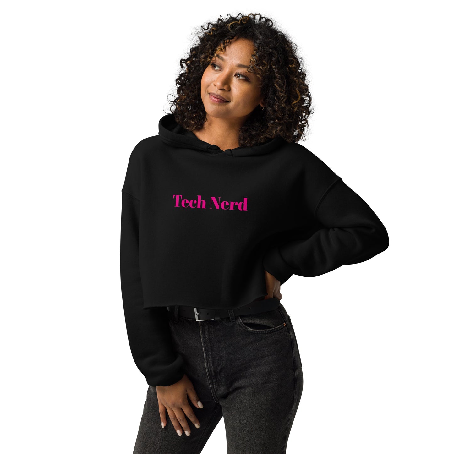 Tech Nerd Crop Hoodie