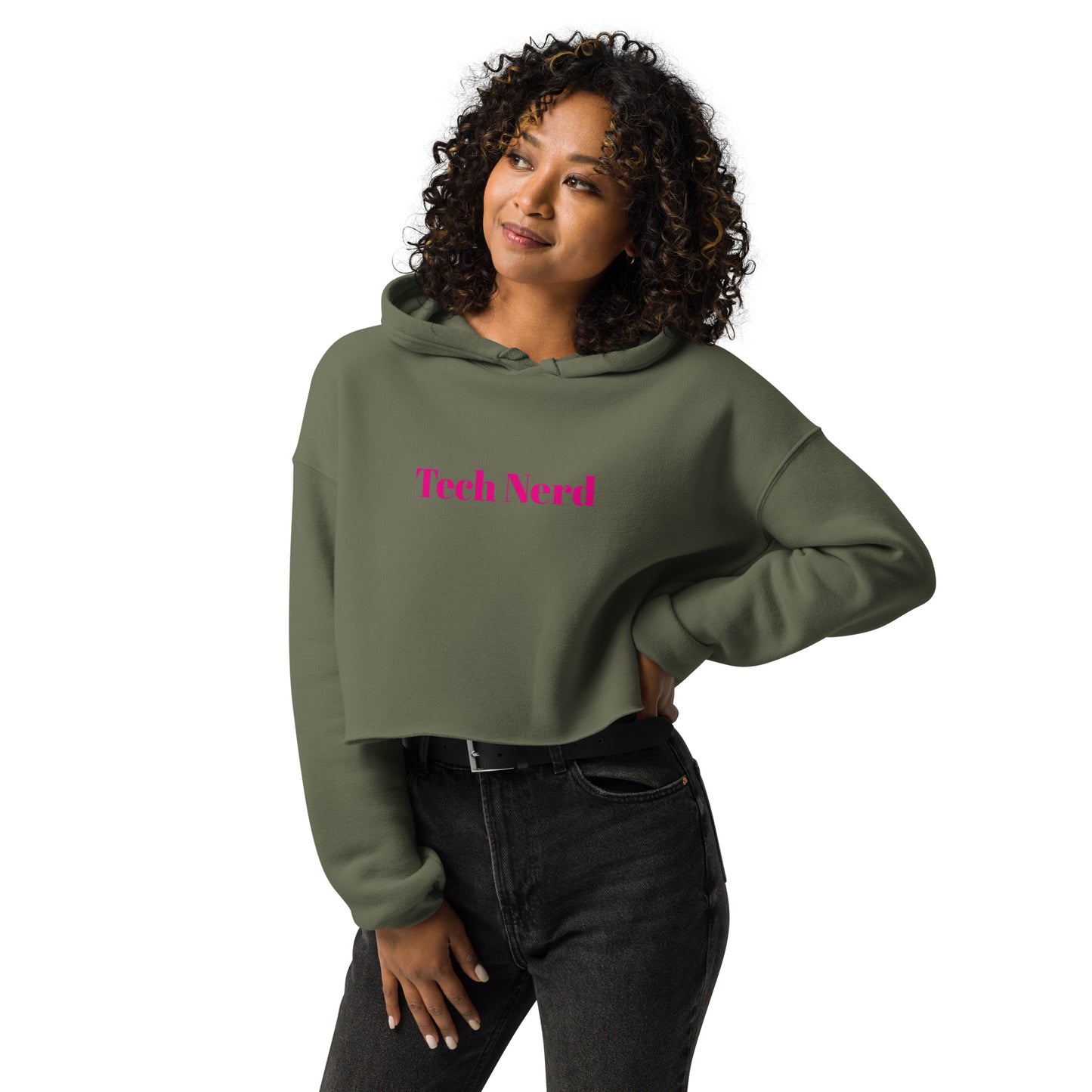 Tech Nerd Crop Hoodie