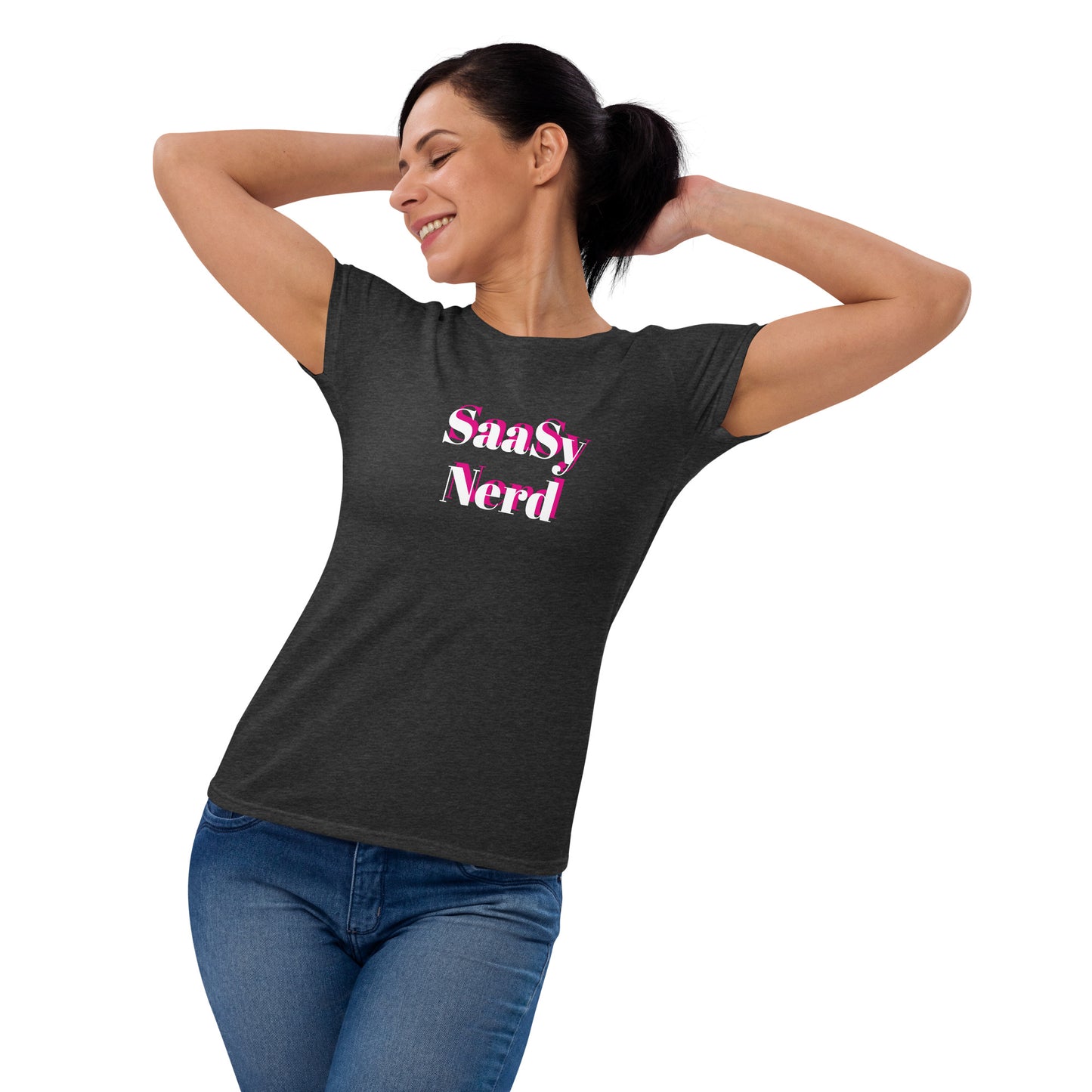 SaaSy Nerd Women's Short Sleeve Tee - Pink Shadow