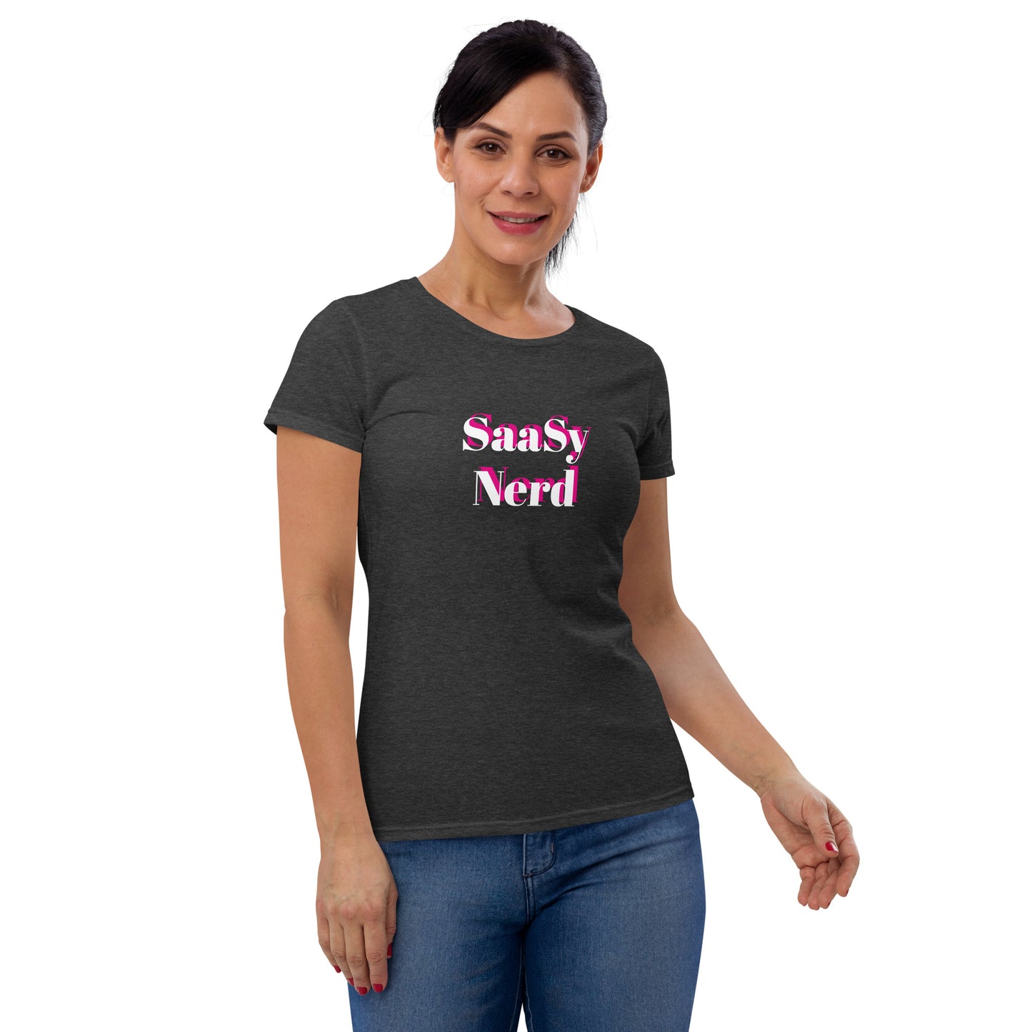 SaaSy Nerd Women's Short Sleeve Tee - Pink Shadow