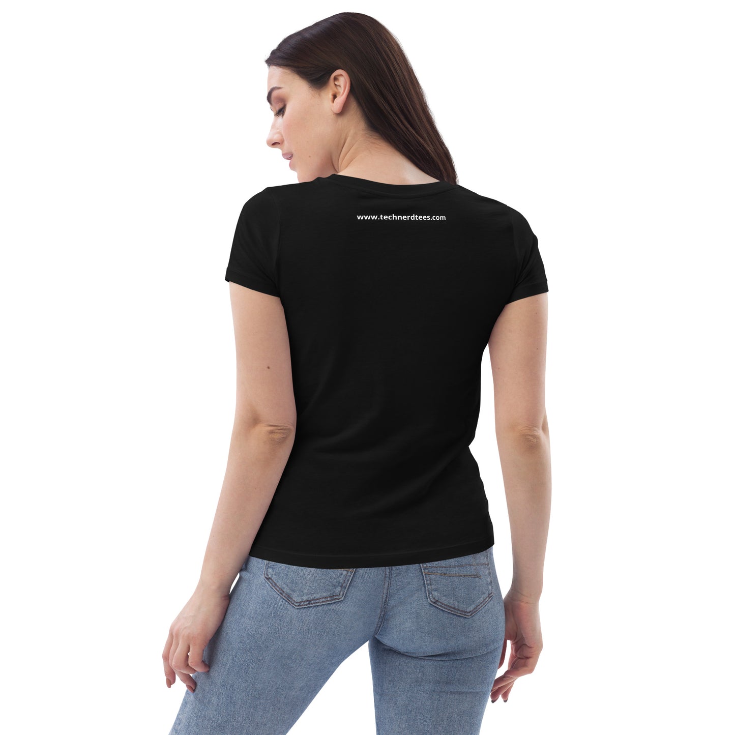 I Love Rich Nerds Women's Black Fitted Eco Tee