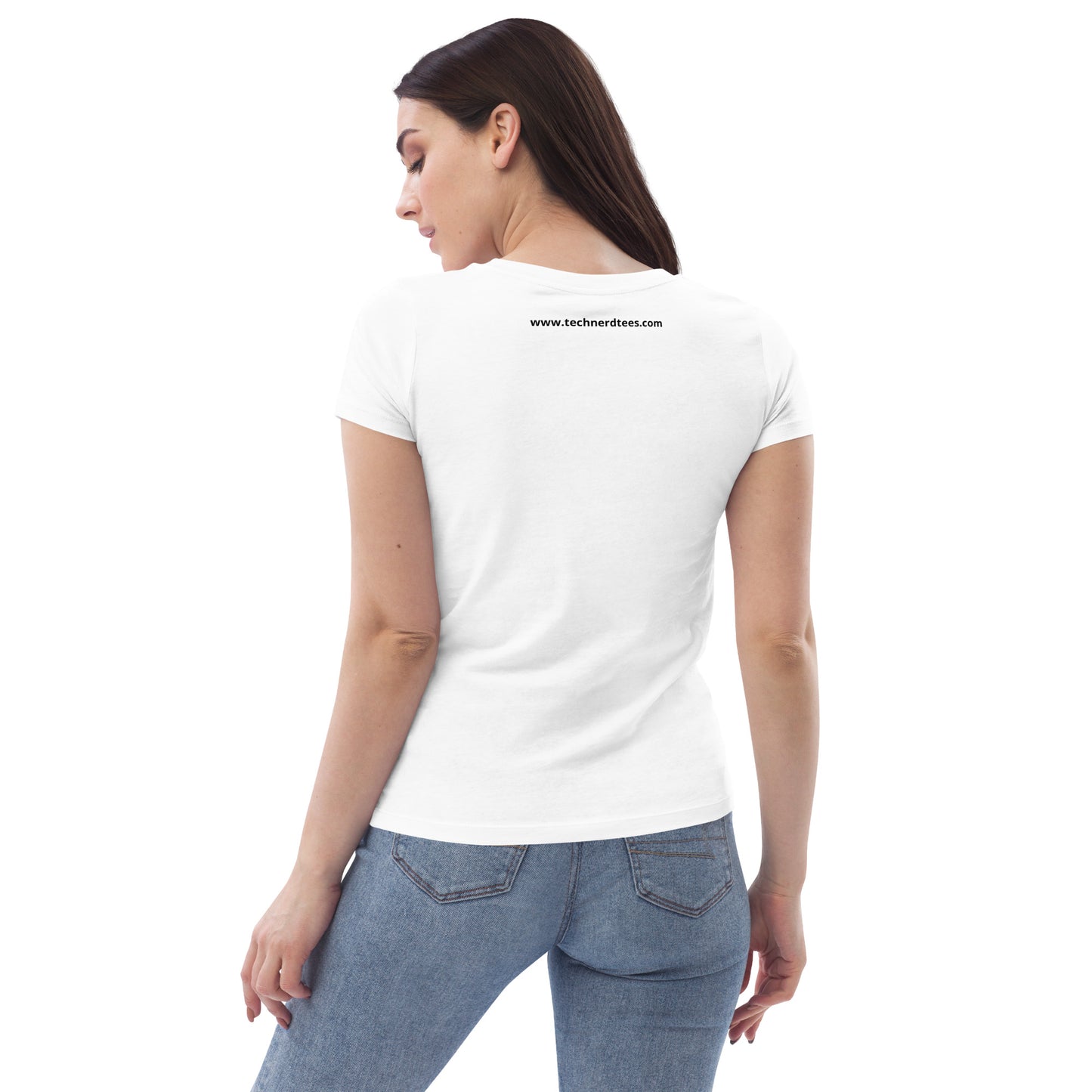 I Love Rich Nerds Women's White Fitted Eco Tee