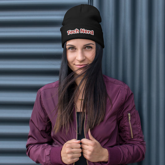 Tech Nerd Embroidered Beanie