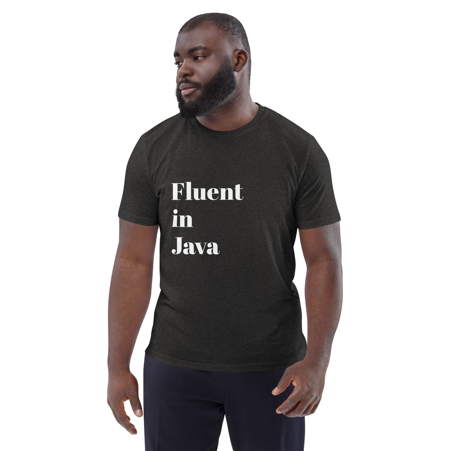 Fluent in Java Unisex Organic Cotton T-shirt