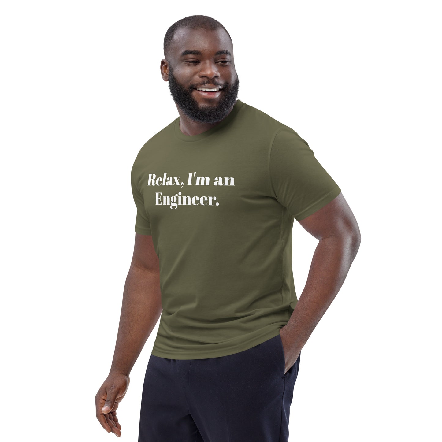 Soy ingeniero camiseta de algodón orgánico unisex