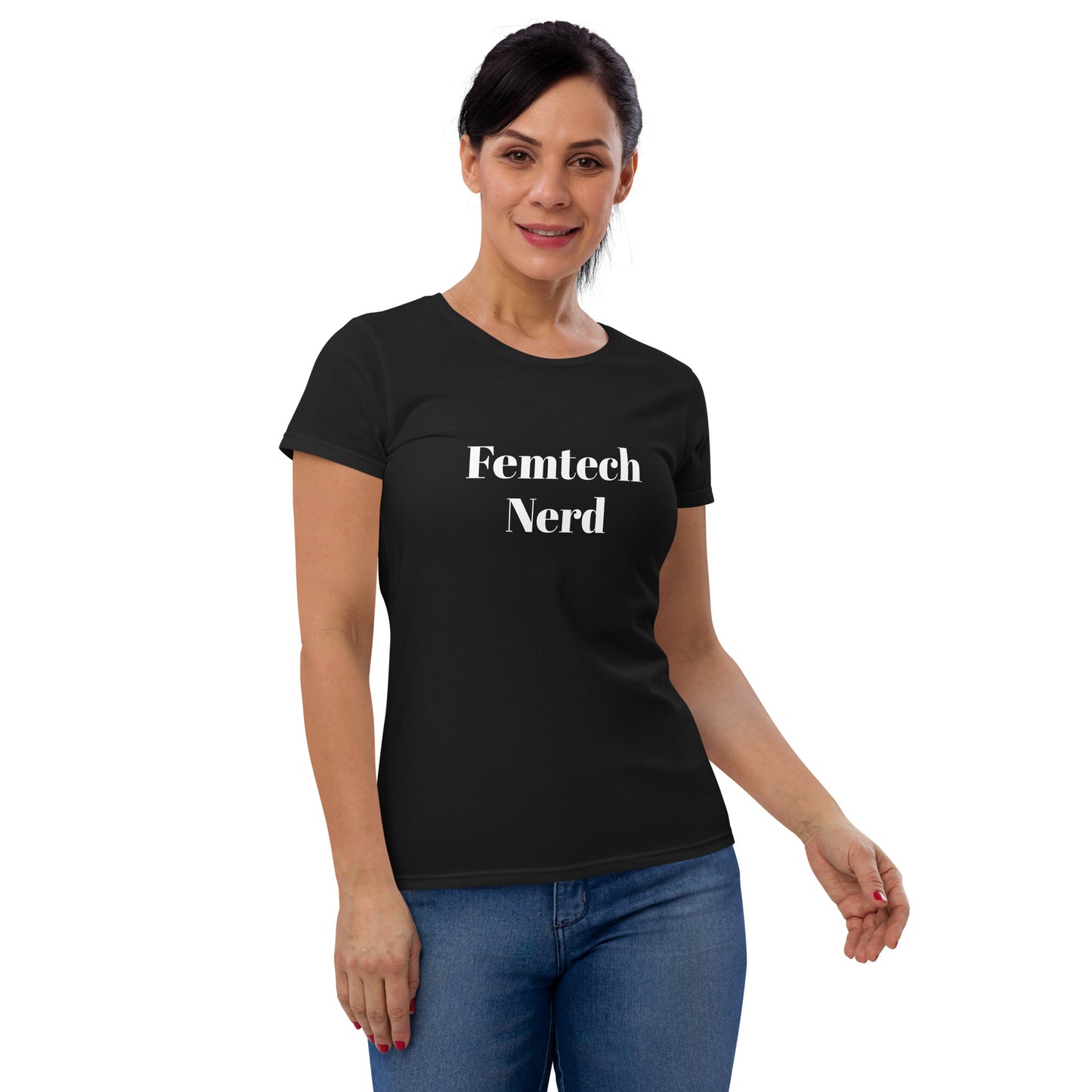 Camiseta de manga corta para mujer Femtech Nerd