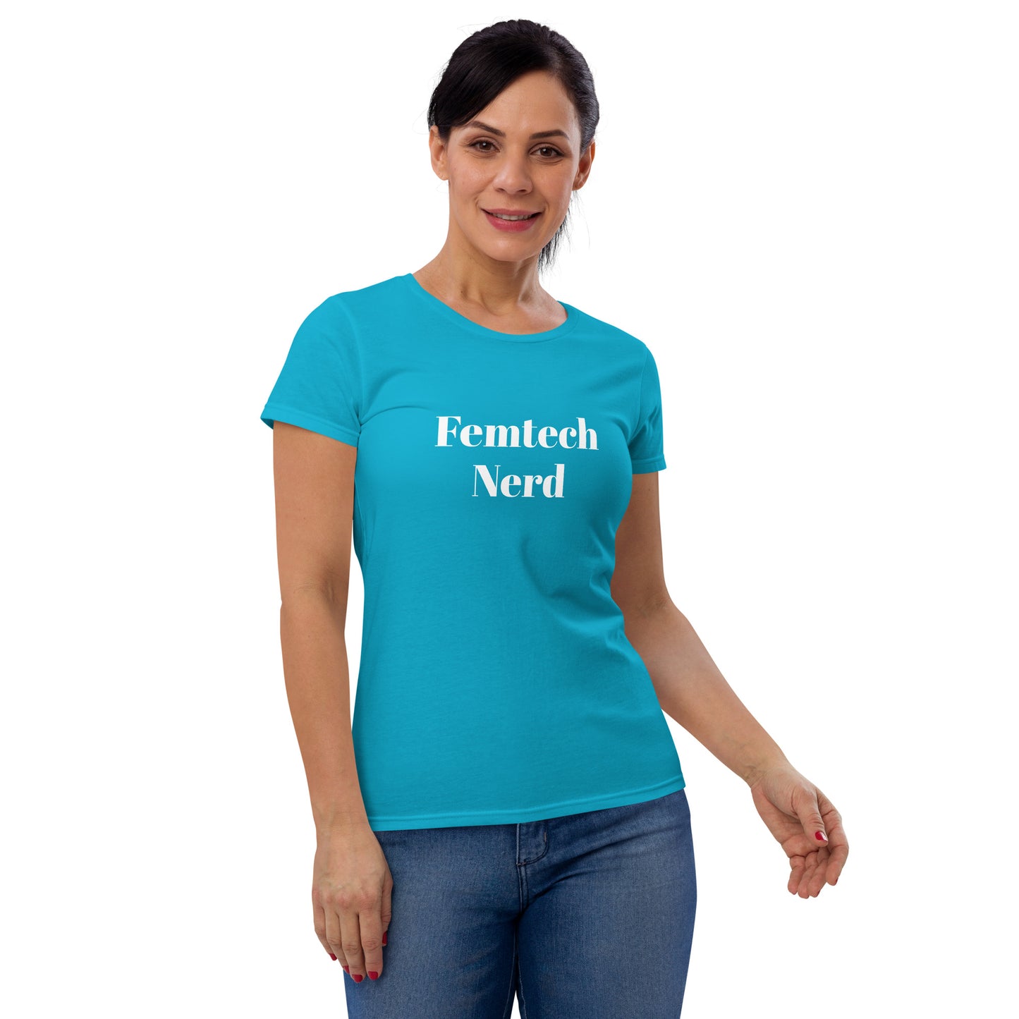 Camiseta de manga corta para mujer Femtech Nerd