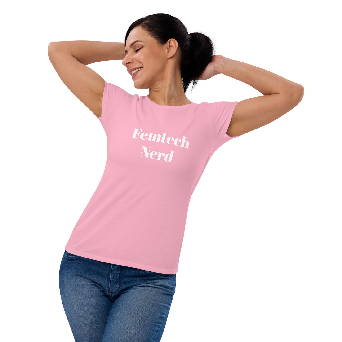 Camiseta de manga corta para mujer Femtech Nerd