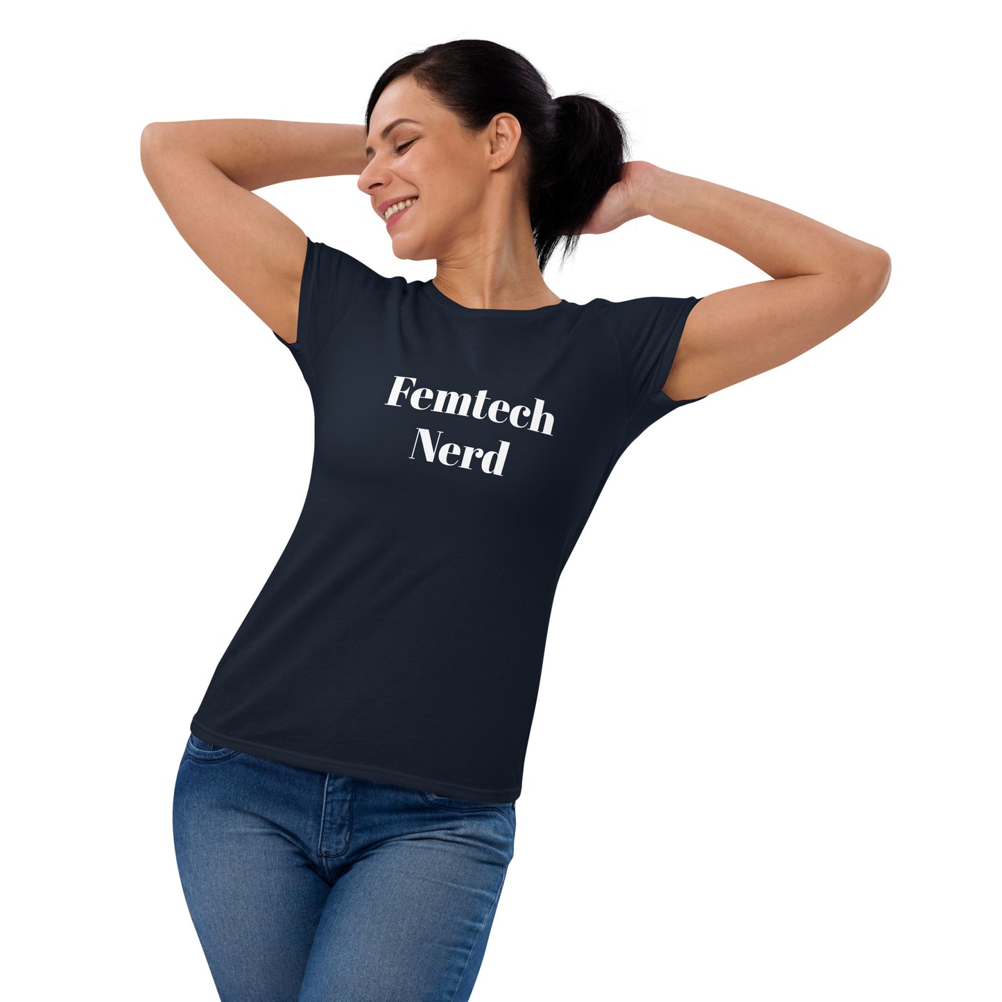 Camiseta de manga corta para mujer Femtech Nerd