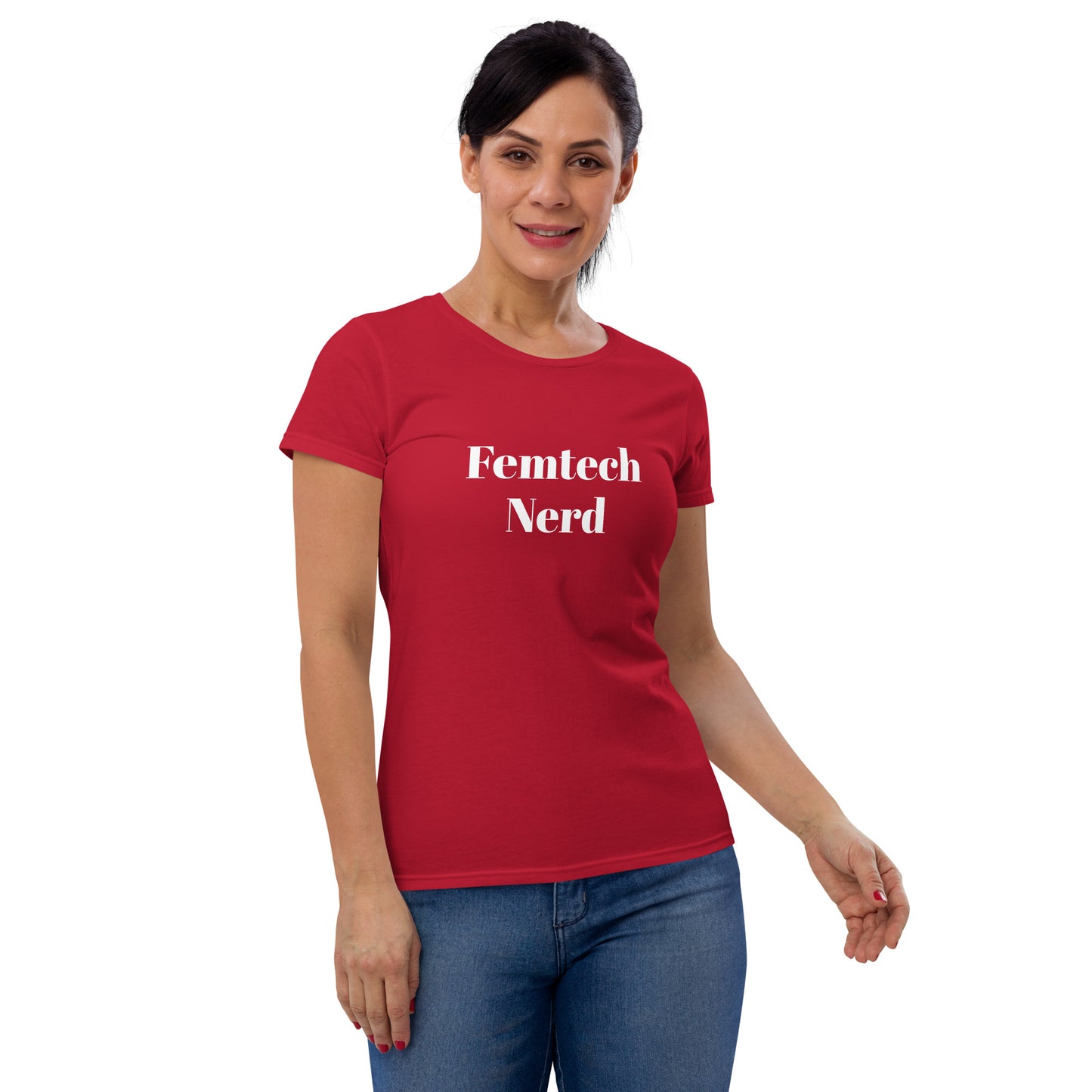 Camiseta de manga corta para mujer Femtech Nerd