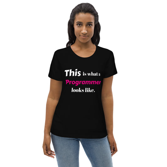 À quoi ressemble un programmeur T-shirt écologique ajusté pour femmes